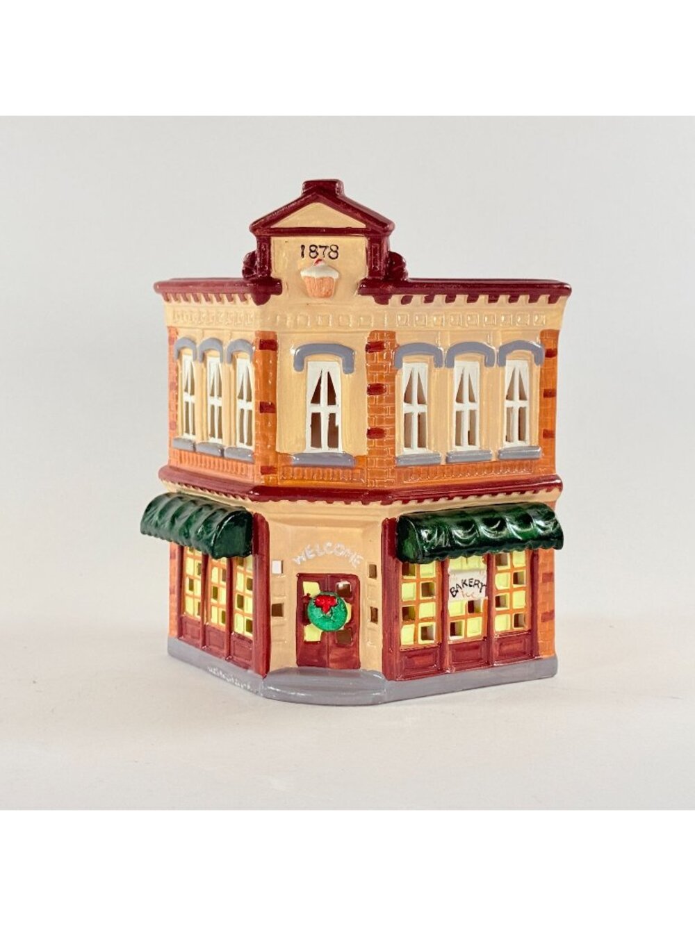 Dept 56 Snow Village Corner Bakery Lighted Building w/ Box 5077-6 Retired